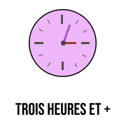 trois heures et plus
