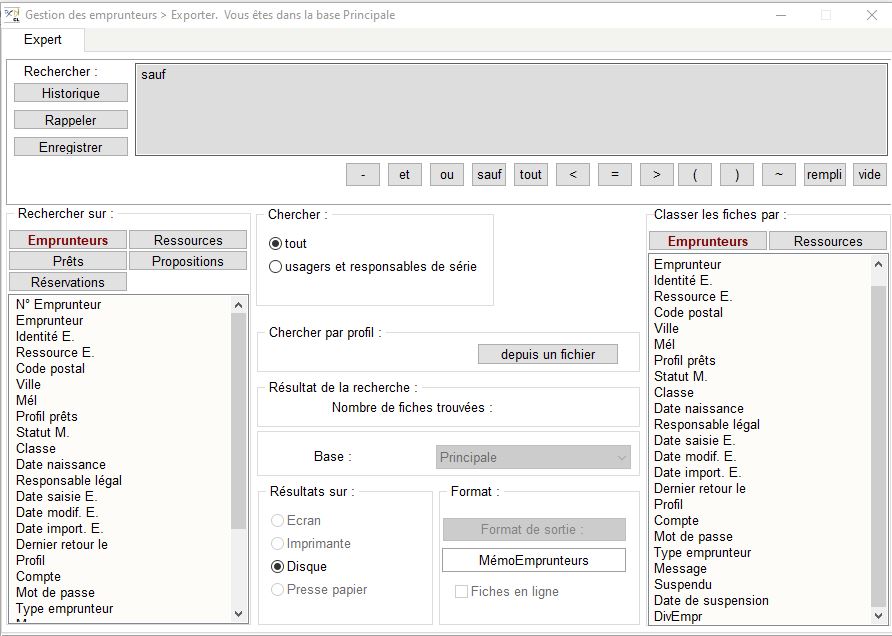rechercher gestionnaire