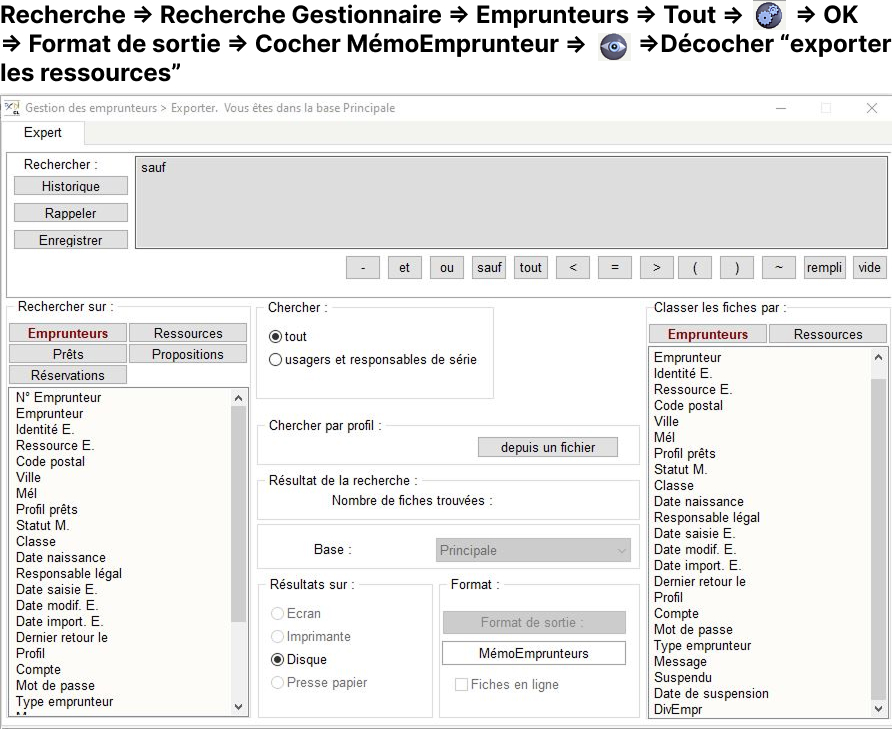 rechercher gestionnaire